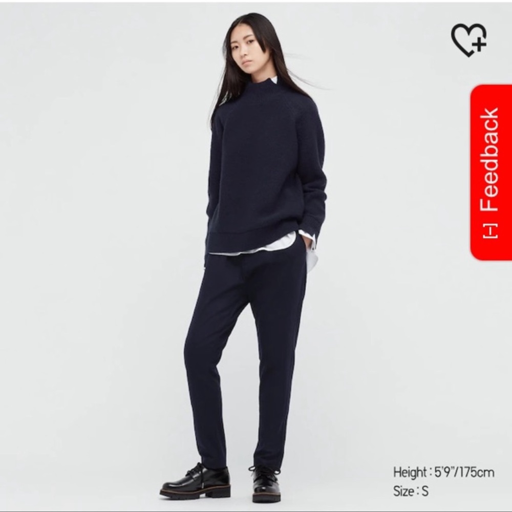 Uniqlo J+ Cable knit black sweater
